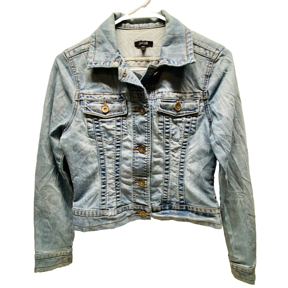 Jacob Denim Trucker Jacket Girls Youth‎ 5/6 Blue Jean Classic Fit Exclusive READ
